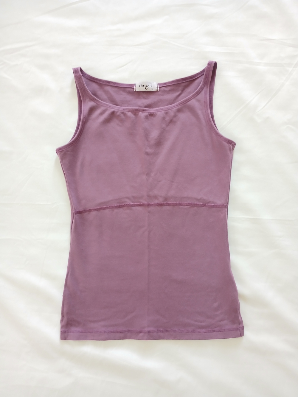 Omgirl Scoop Neck Tank Top Mauve S